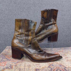 Nine West New York Western Calf Height Cowboy Boots Women 38 US 7.5